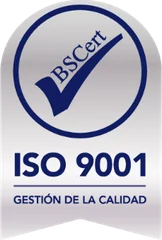 Sello ISO 9001, gestión de la calidad, certificado por BSCert